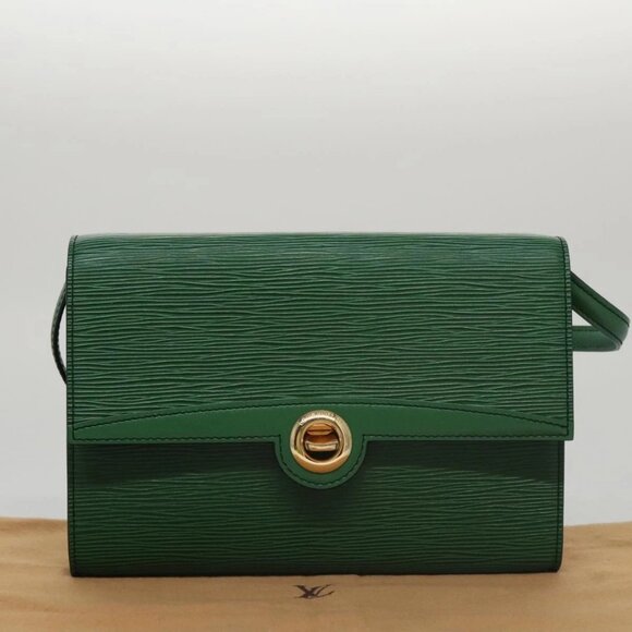 LOUIS VUITTON Epi Pochette Arche Shoulder Bag Green LV Auth - Picture 13 of 16